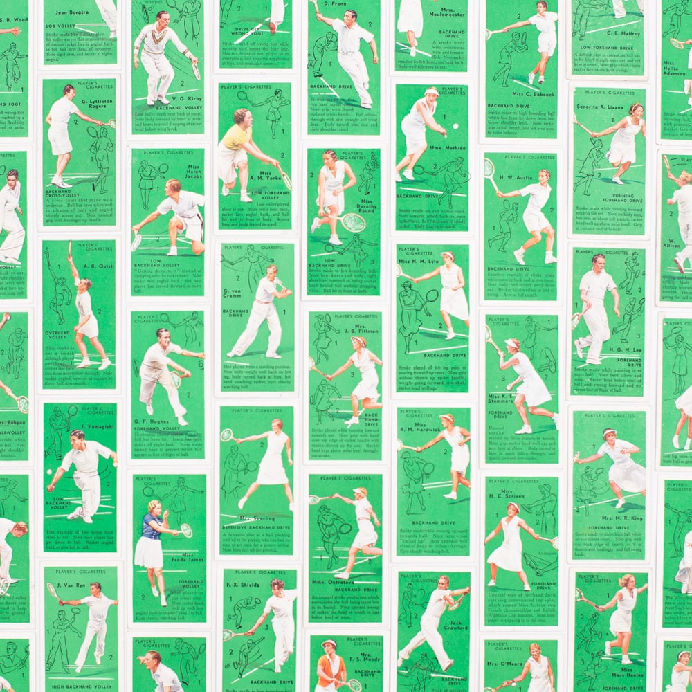 Image of Tennis Cigarette Cards - Set of 8