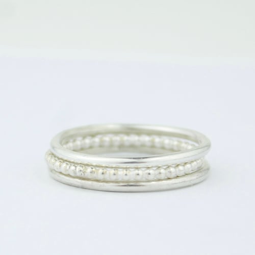 Image of Teeny rings stacking set of three