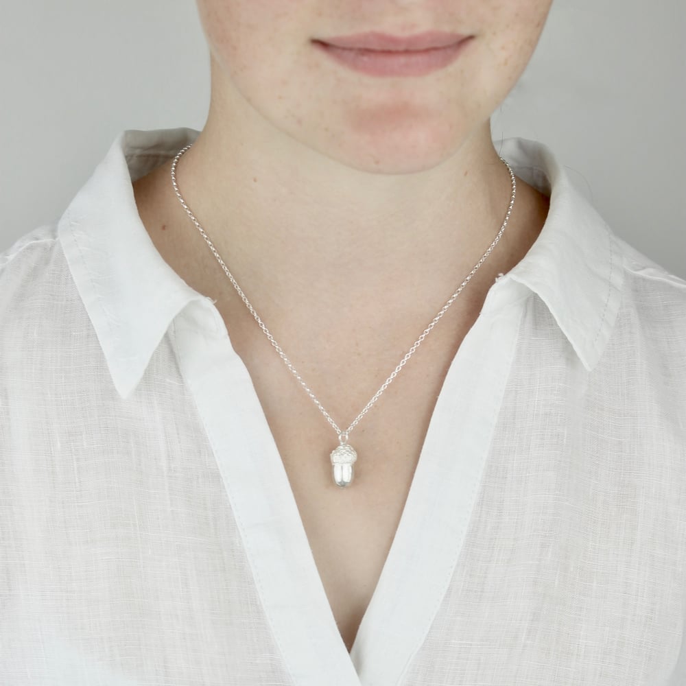 Image of Silver Acorn necklace