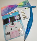 Image 4 of Rainbow Tie-Die Headband & Unicorn Mask Bundle