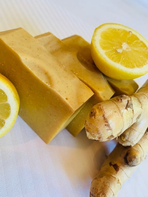 Lemon Ginger Turmeric Soap Christinecustomsoap