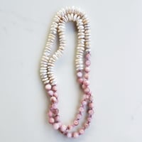 Image 1 of Kunzite & Pearl Helix Necklace