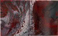 Red/silver/granite diptych