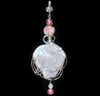 Angel Aura Drusy Geode Pendant with Venetian Glass Beads