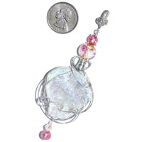 Image 5 of Angel Aura Drusy Geode Pendant with Venetian Glass Beads
