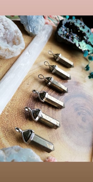 Image of Pyrite point necklace