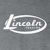 Lincoln Oval Logo / venue drawing tee (white on heather gray)