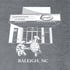 Lincoln Oval Logo / venue drawing tee (white on heather gray) Image 2