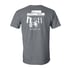 Lincoln Oval Logo / venue drawing tee (white on heather gray) Image 4