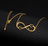 Double Infinity Name Necklace