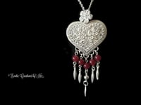 Image 1 of PH122 Ruby Heart Necklace