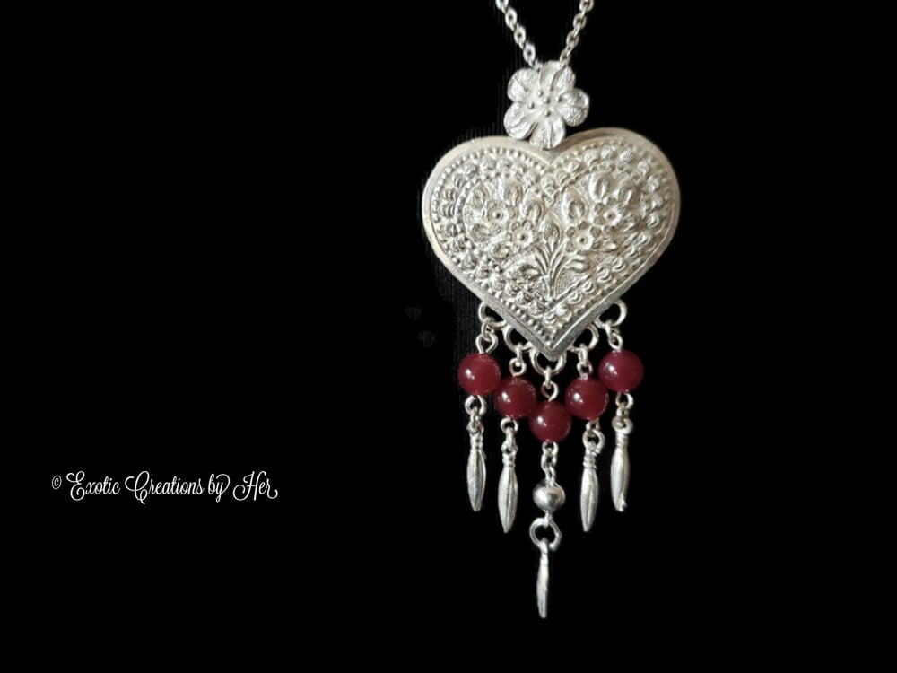 PH122 Ruby Heart Necklace