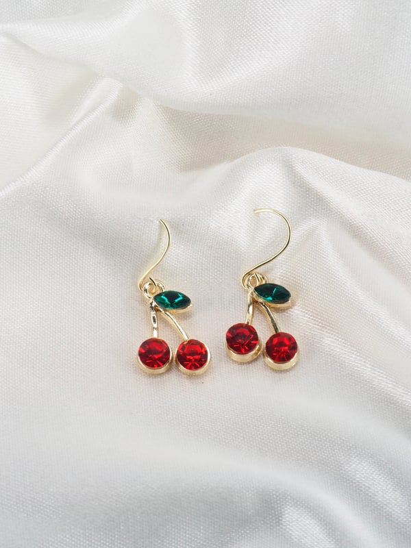 Image of Gold Cherry Earrings