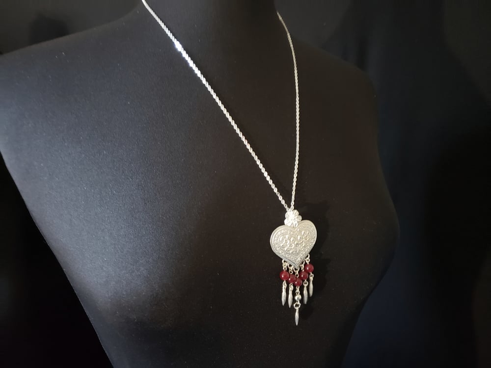 PH122 Ruby Heart Necklace