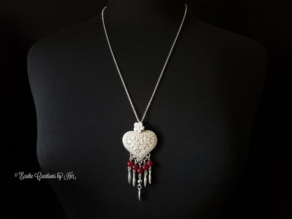 PH122 Ruby Heart Necklace