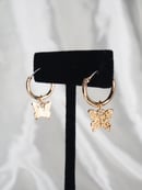 Image 3 of Golden Butterfly Earrings