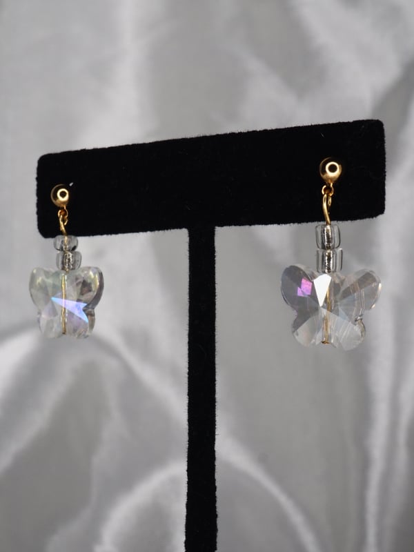 Image of Crystal Butterfly Studs