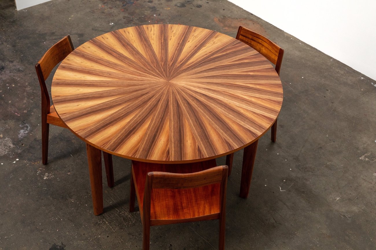 Dining Room Table With Sunburst On It
