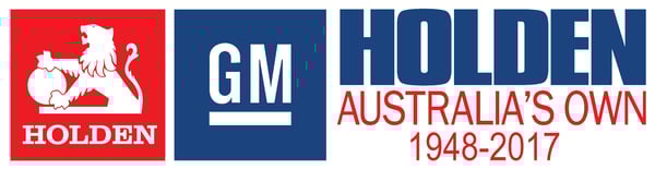Image of 9"x 2.35" Holden old logo dates sticker.