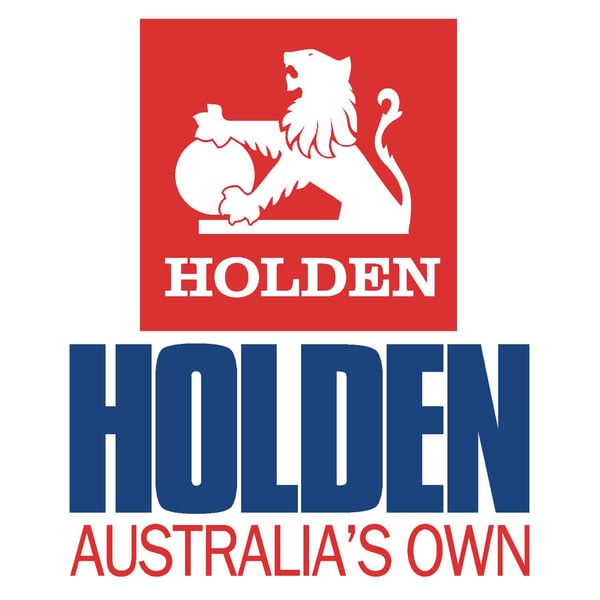 Image of 4" square Holden old logo sticker