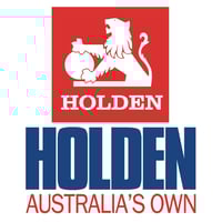 4" square with rounded corners Holden old logo sticker