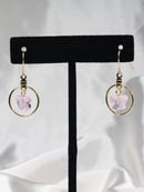 Image 2 of Pink Crystal Butterfly Earrings