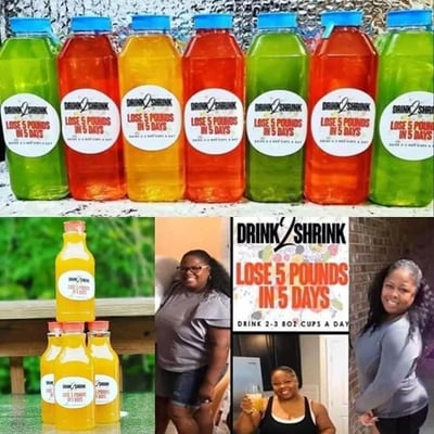 Image of Drink2Shrink in smaller bottles 