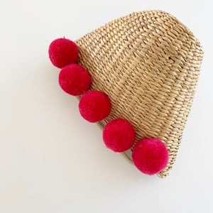 Image of Summer Pom Straw Purses
