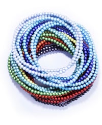 Image 2 of Glow Bead 4mm Anklet - Adult 