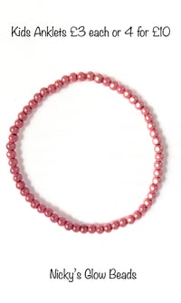 Image 2 of Glow Bead 4mm Anklet - KIDS 