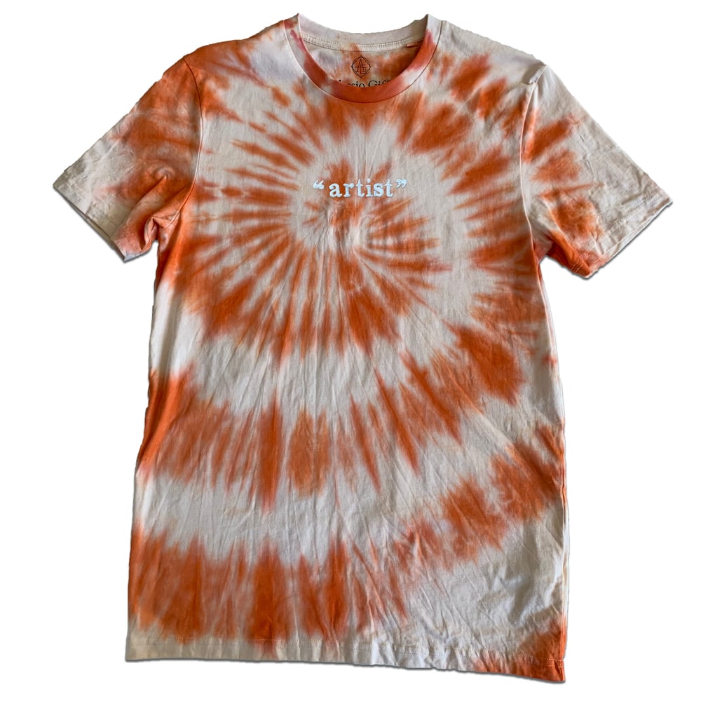 Image of TIE DYE "artist" TEE - Glow in the dark Orange - Friends & Family