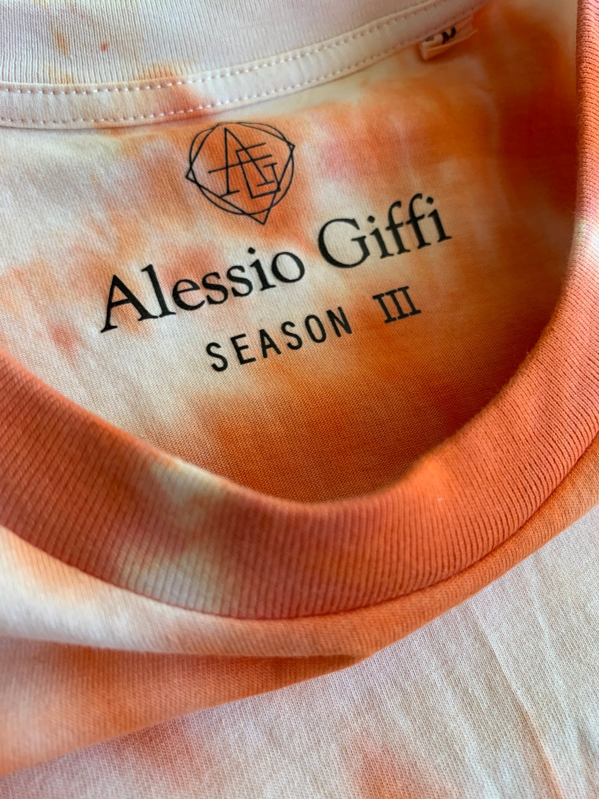 Image of TIE DYE "artist" TEE - Glow in the dark Orange - Friends & Family