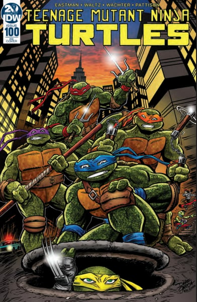 Image of Teenage Mutant Ninja Turtles #100 Cover by DAVE GARCIA (Limited to 400 copies) 