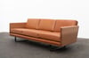 CLOVER COUCH IN TASMANIAN OAK WITH TOBACCO LEATHER