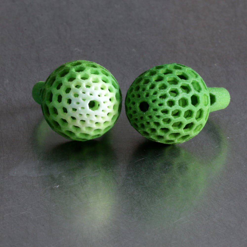 Image of 3D printed ring BEHAVE green