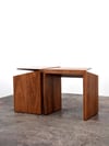 CLIPPED WING 450MM STOOL/SIDE TABLE IN TASMANIAN BLACKWOOD