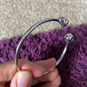 Image of Seconds - Calavera bangle (sterling silver) 