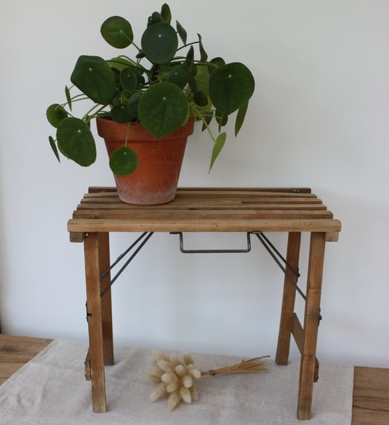 Image of Siège pliant ancien en bois.