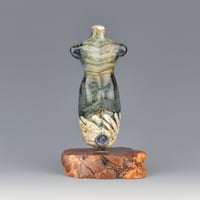 Image 4 of XXL. Slate Blue Goddess - Lampwork Sculpture Bead