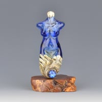Image 1 of XXL. Sapphire Goddess - Flamework Glass Sculpture Bead 