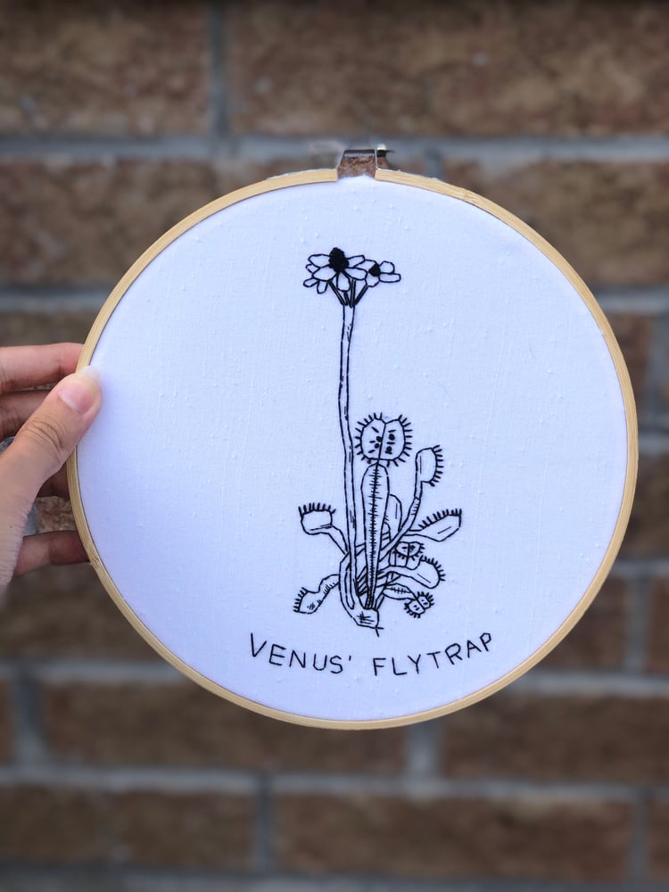 Image of Venus Flytrap Embroidery Hoop