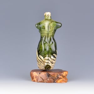 Image of XXL. Eel Grass Goddess - Flamework Glass Sculpture Bead