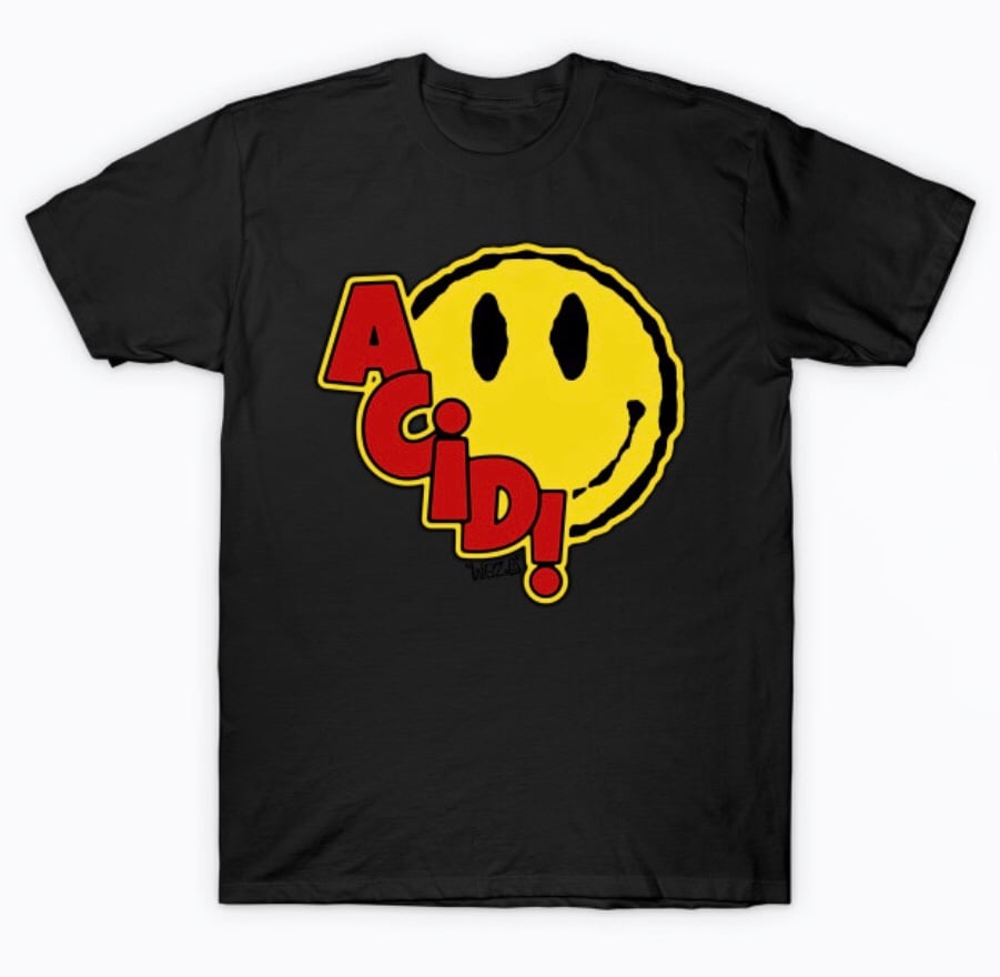 Acid Smiley T Shirt Keep It Old Skool