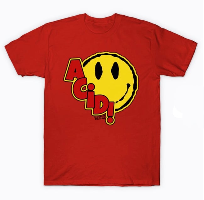 Acid Smiley T Shirt Keep It Old Skool