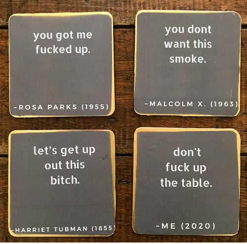 Image of The Real Black History Coasters (Wood)