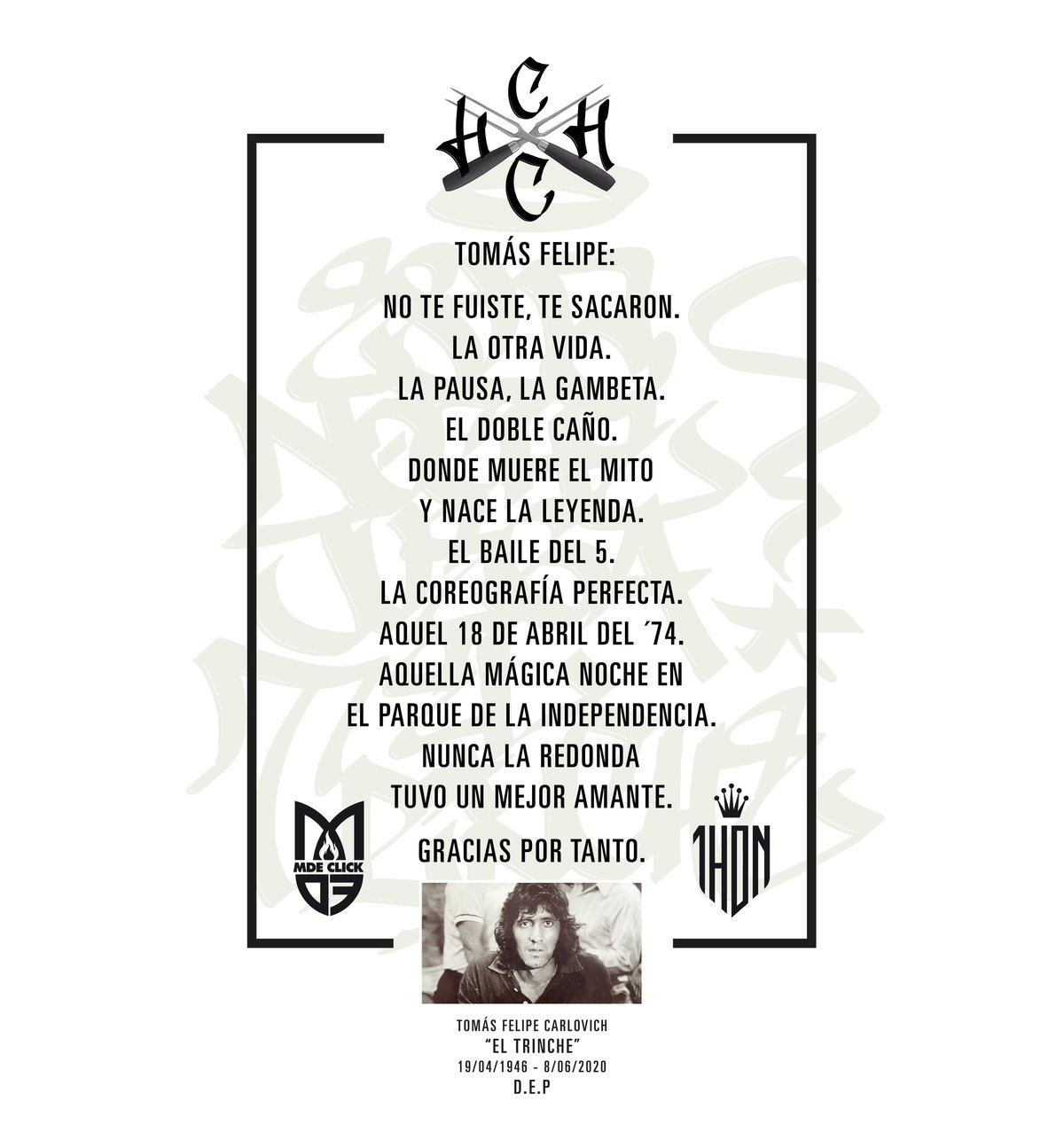 EL TRINCHE // MDE CLICK X CORBETA HALCÓN // T-SHIRT WHITE