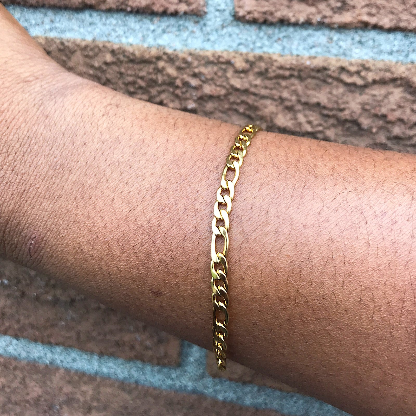 14k Solid Gold Singapore Chain Bracelet, Simi