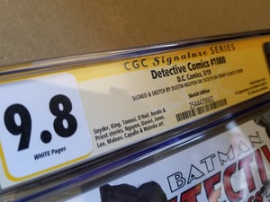 CGC Graded DETECTIVE COMICS 1000 Original Sketch Cover of Batman