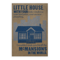 Little House letterpress print
