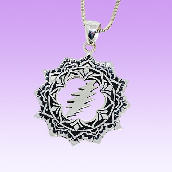 Image of The Lotus Pendant Cast in Sterling Silver